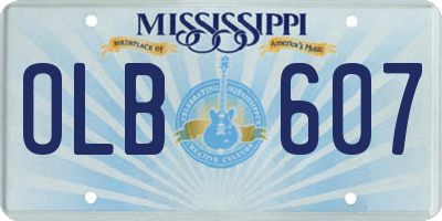 MS license plate OLB607