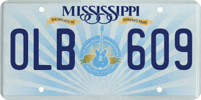 MS license plate OLB609