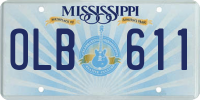 MS license plate OLB611