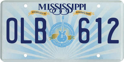 MS license plate OLB612