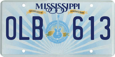 MS license plate OLB613