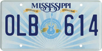 MS license plate OLB614