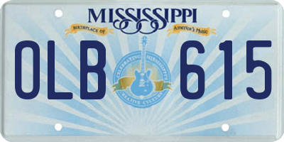 MS license plate OLB615