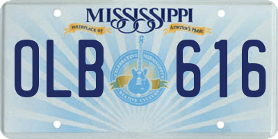 MS license plate OLB616