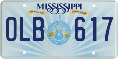 MS license plate OLB617