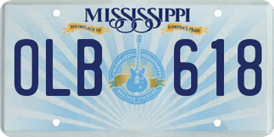 MS license plate OLB618