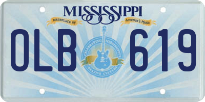 MS license plate OLB619