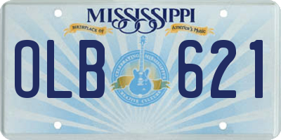 MS license plate OLB621