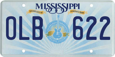 MS license plate OLB622