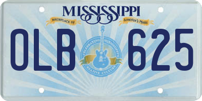 MS license plate OLB625