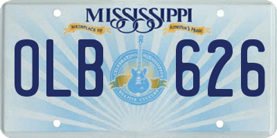 MS license plate OLB626