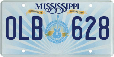 MS license plate OLB628
