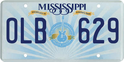 MS license plate OLB629