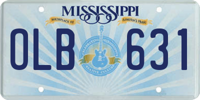 MS license plate OLB631