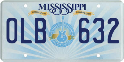 MS license plate OLB632