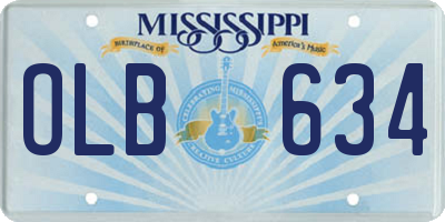 MS license plate OLB634
