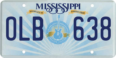 MS license plate OLB638