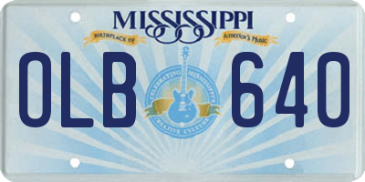 MS license plate OLB640