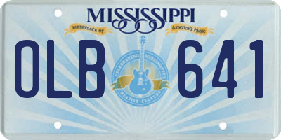 MS license plate OLB641