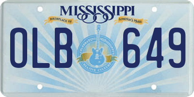 MS license plate OLB649
