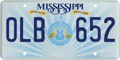 MS license plate OLB652