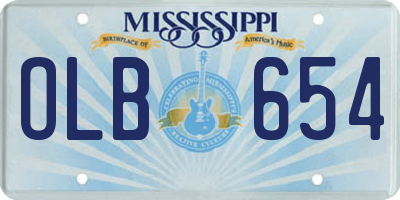 MS license plate OLB654