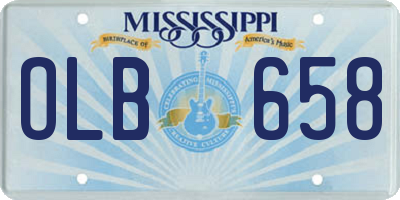 MS license plate OLB658