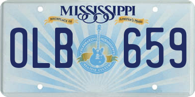 MS license plate OLB659