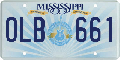 MS license plate OLB661