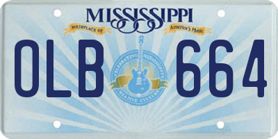 MS license plate OLB664