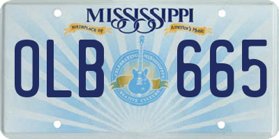 MS license plate OLB665