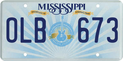 MS license plate OLB673