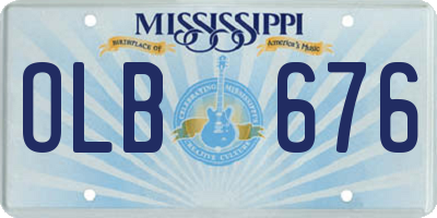 MS license plate OLB676