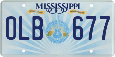 MS license plate OLB677
