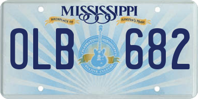 MS license plate OLB682