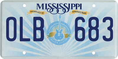 MS license plate OLB683