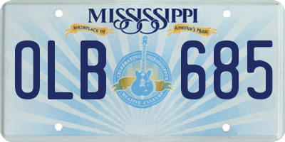 MS license plate OLB685
