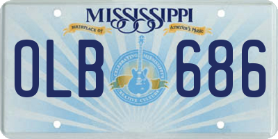 MS license plate OLB686