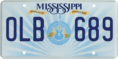 MS license plate OLB689