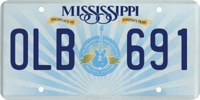 MS license plate OLB691