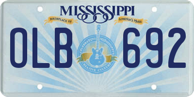 MS license plate OLB692