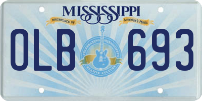 MS license plate OLB693
