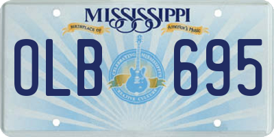 MS license plate OLB695