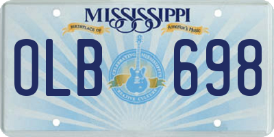 MS license plate OLB698