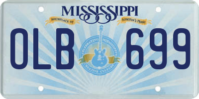 MS license plate OLB699