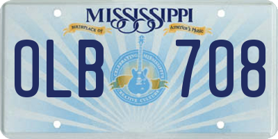 MS license plate OLB708