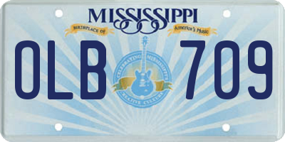 MS license plate OLB709