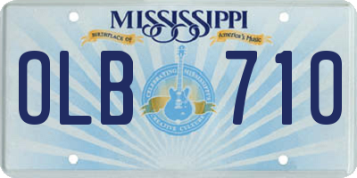 MS license plate OLB710