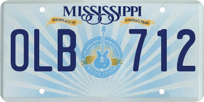 MS license plate OLB712