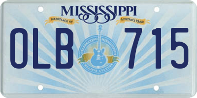MS license plate OLB715